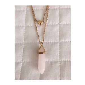 layered rosy necklace